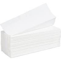 Håndklædeark, ABENA Care-Ness Excellent, 2-lags, W-fold, 34x22cm, 8,5 cm, hvid, nyfiber