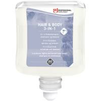 Hår og bodyshampoo, SCJ Professional, 1000 ml, 3in1 hair & body, uden farve, med parfume