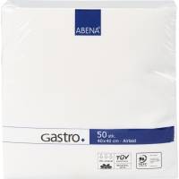 Middagsserviet, ABENA Gastro, 1/4 fold, 40x40cm, hvid, airlaid