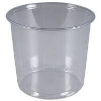 Plastbæger, ABENA Cater-Line, TowerPac, 10,7cm, Ø12cm, 750 ml, klar, RPET, med skruebund