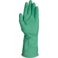 Latexhandske, ENA, M, grøn, latex, pudderfri, med velour, anatomisk formet *Denne vare tages ikke retur*