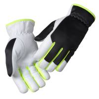 Gedeskindshandske, THOR Driver, 11, hvid, gedeskind/polyester, foret