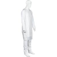 Engangsforklæde, ABENA, 130x80cm, 30 micron, hvid, LDPE, stor dispenser, usteril, engangs