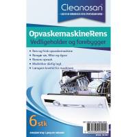 Maskinafkalker, Cleanosan, til opvaskemaskine, med farve og parfume, 6stk