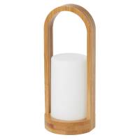 LED lampe, Duni Bamboo, hvid, bambus *Denne vare tages ikke retur*