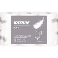 Toiletpapir, Katrin Plus, 3-lags, 35,6m x 9,7cm , Ø120mm, hvid, nyfiber