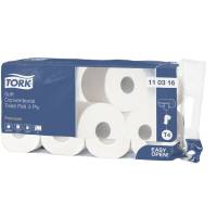 Toiletpapir, Tork T4, 3-lags, 29,5m x 9,4cm , Ø11,7cm, hvid, nyfiber