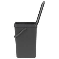 Affaldsspand, Brabantia Sort & Go, grå, genanvendt plast/plast, 16 l, forberedt til vægmontering inkl. materialer *Denne vare tages ikke retur*