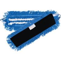 Tør-, fugt- og vådmoppe, 44x10,3cm, blå, mikrofiber, 40 cm, med velcro