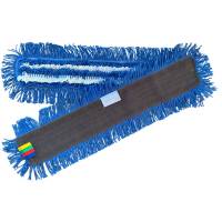 Tør-, fugt- og vådmoppe, 62x10,5cm, blå, mikrofiber, 60 cm, med velcro