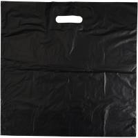 Bærepose, 30 l, sort, LDPE/genanvendt, 45x45cm