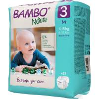 Børneble, tapeble, miljømærket, Bambo Nature, 3, 4-8 kg
