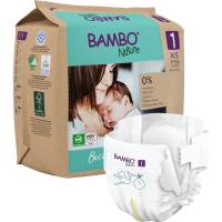 Børneble, tapeble, miljømærket, Bambo Nature, 1, papirspose, paper bag, 2-4 kg