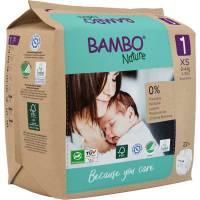 Børneble, tapeble, miljømærket, Bambo Nature, 1, papirspose, paper bag, 2-4 kg