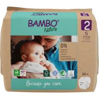 Børneble, tapeble, miljømærket, Bambo Nature, 2, papirspose, paper bag, 3-6 kg