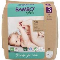 Børneble, tapeble, miljømærket, Bambo Nature, 3, papirspose, paper bag, 4-8 kg