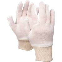 Tekstil handske, ABENA, 10, nature, bomuld/polyester, med manchet, interlock