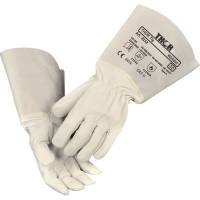 Gedeskindshandske, THOR Tighandske med Kevlar, 10, natur, gedeskind, 14 cm spaltkrave