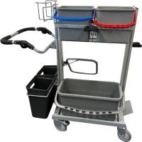 Rengøringsvogn, Tina Trolleys, Exclusive, 89x85,5x126,5cm, aluminium/stål, mellem, standard