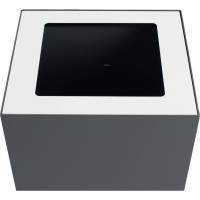 Topindsats, V-Part, hvid, pulverlakeret st&aring;l, &aring;bent indkast, til modulopbygget affaldsspand, 85 og 90 liter *Denne vare tages ikke retur*