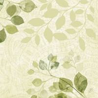 Middagsserviet, Dunisoft, Paisley leaves, 1/4 fold, 40x40cm, flerfarvet