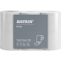 Toiletpapir, Katrin Plus, 2-lags, 37m x 10,6cm , Ø11,5cm, hvid, nyfiber