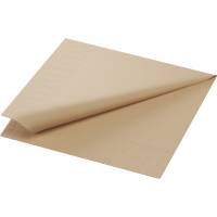Frokostserviet, Duni, 3-lags, 1/4 fold, 33x33cm, natur, nyfiber