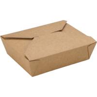 Takeaway boks, ABENA, 15x12x4,8cm, 1100 ml, brun, kraft/PE