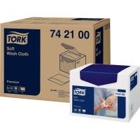 Vaskeklud, Tork Premium, 1-lags, 19x30cm, hvid, engangs