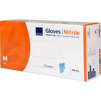 Undersøgelseshandske, ABENA Classic Protect, M, blå, nitril, pudderfri