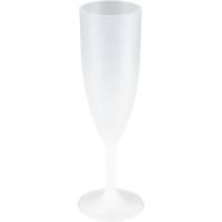 Flergangschampagneglas, 20cm, Ø5,7cm, 15 cl, 22 cl, frosted hvid, PP