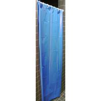 Badeforhæng, blå, LDPE, 1,1x2m, med 11 huller, uden bøjler *Denne vare tages ikke retur*