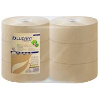 Jumborulle, Lucart T3 Natural, 2-lags, Midi, 300m x 9,8cm , Ø24,5cm, ubleget, genanvendt papir