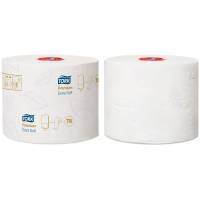 Toiletpapir, Tork T6 Premium, 3-lags, 70m x 9,9cm , Ø13,2cm, hvid, nyfiber