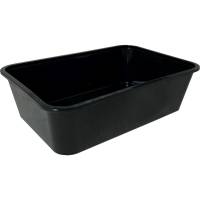 Plastbakke, ABENA Cater-Line, 16,9x11,6x4,8cm, 650 ml, sort, PP