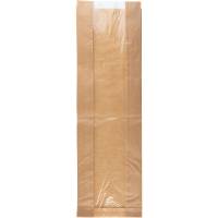 Rudepose, 14x45,5x7cm, brun, papir, med rude, med sidefals