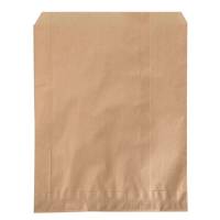 Brødpose, 33,5x24cm, brun, papir, uden rude