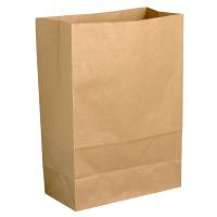 Klodsbundspose, 22x14x35cm, 11 ml, brun, papir, uden hank, med sidefals