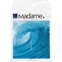 Madamepose, 5 l, hvid, LDPE/genanvendt, bølgemotiv, 25x36,5cm, med huller til holder