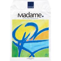 Madamepose, 5 l, hvid, LDPE/genanvendt, kunstmotiv, 25x36,5cm, med huller til holder