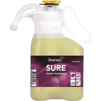 Desinfektions- og rengøringsmiddel, Diversey SURE Cleaner Disinfectant, 1,4 l, SD, uden farve og parfume *Denne vare tages ikke retur*