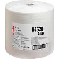 Værkstedsrulle, Kimberly-Clark Wypall L40, 1-lags, 280m x 31cm , Ø30,7cm, hvid, nyfiber