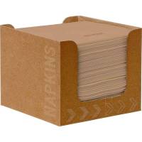 Kaffeserviet, Dunisoft, 1/4 fold, 20x20cm, brun, bio, i brun papdispenser