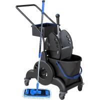 Rengøringsvogn, Speed Mop, 600x380x930mm, sort, genanvendt plast/forkromet stål, ready to use