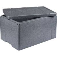 Termokasse, 60x40x32cm, grå, EPS, 1-rums, standard, 1/1 GN