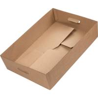 Transportkasse, 50,7x35x11,8cm, brun, pap, 1-rums, med håndtag