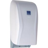 Dispenser, ABENA Technology by Hagleitner, 16,3x15x32,6cm, hvid, plast, til 2 ruller toiletpapir, analog, system