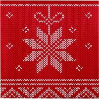 Frokostserviet, Christmas star, 3-lags, 1/4 fold, 33x33cm, rød, nyfiber