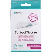 Plaster, Sorbact Secure, 7,2x5cm, steril *Denne vare tages ikke retur*