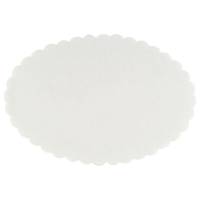 Fadpapir, 36x55cm, hvid, papir, pr&aelig;get, oval